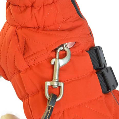 Warm Dog Vest Reflective Coat Windproof Winter Jacket for Pet Dogs Orange