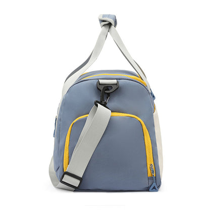 Gym Duffle Bag Travel Weekender Bag with Shoe Compartment Blue