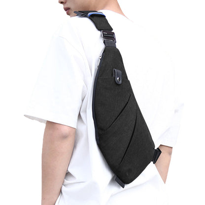 Multifunctional Anti-theft Sling Chest Pack Crossbody Bag Black