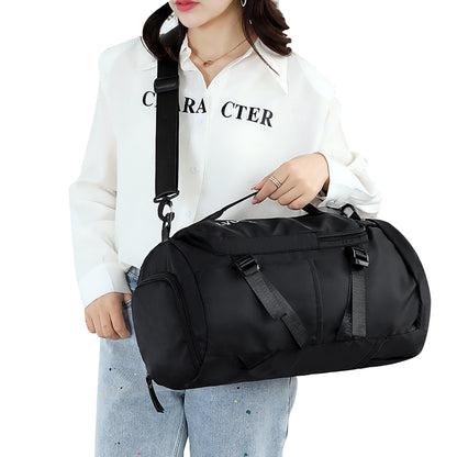 Large Capacity Travel Duffle Bag Sport Gym Backpack -Black