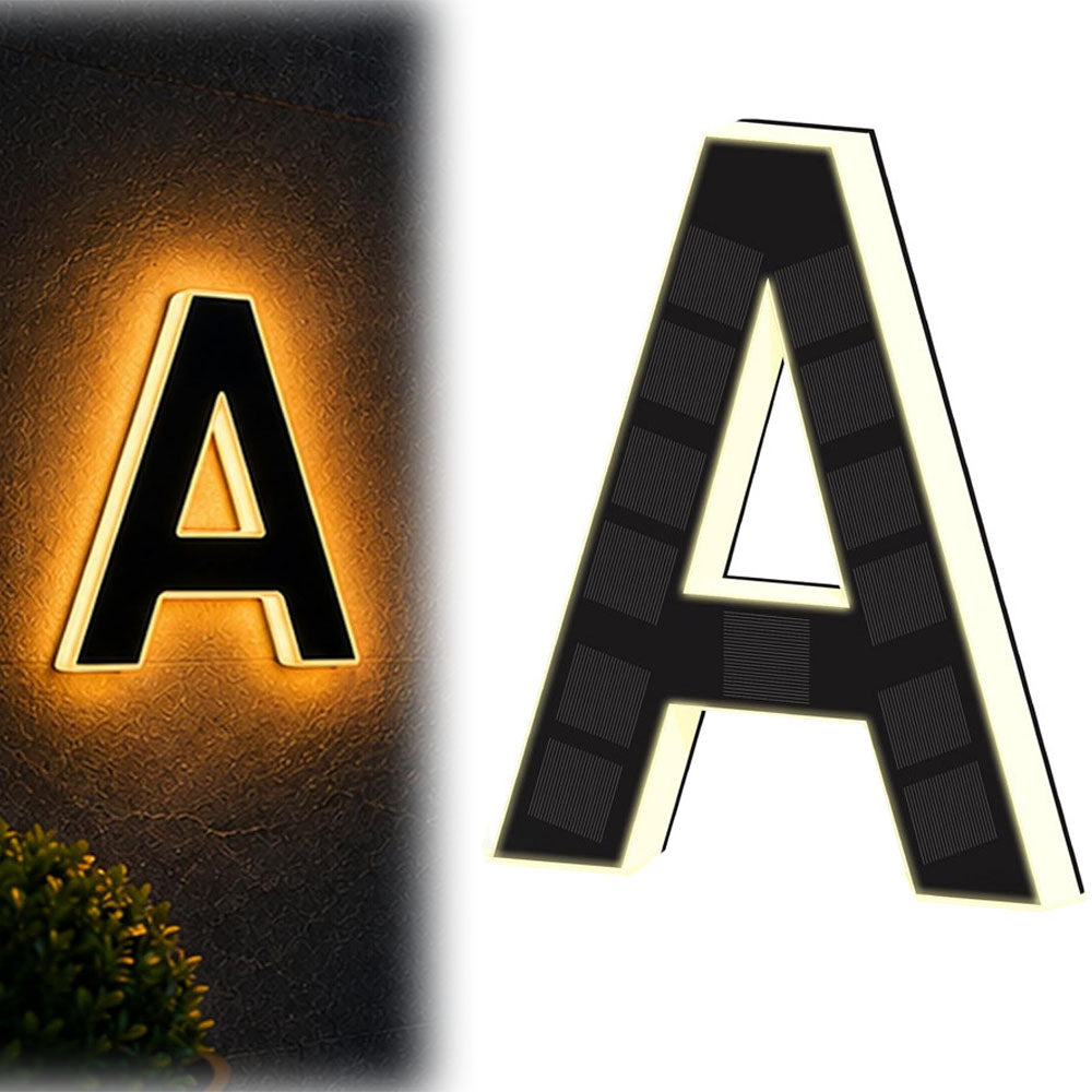 Solar Illuminated Address Sign with Light -A