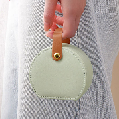 Travel Jewelry Case with Detachable Handle Accessory Organizer Green