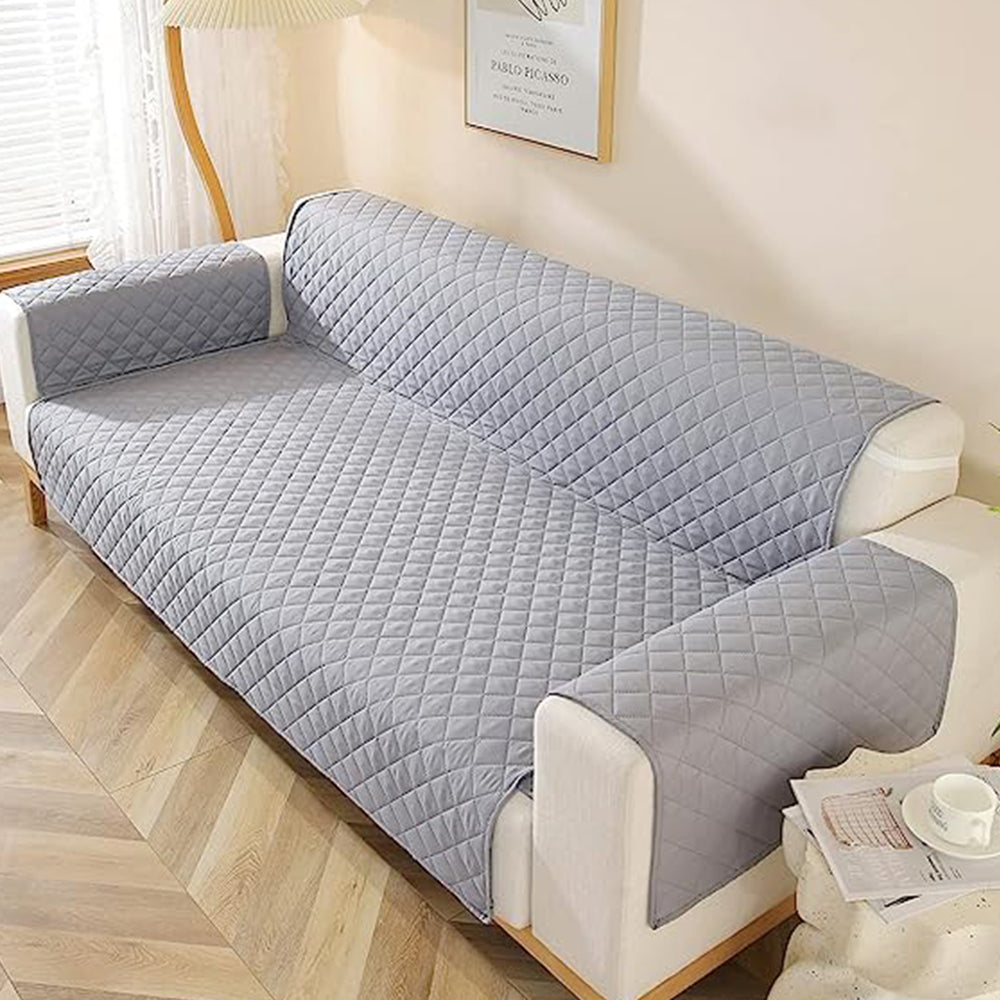 Reversible Sofa Cover Water Resistant Sofa Protector Slipcover Couch Cover Grey