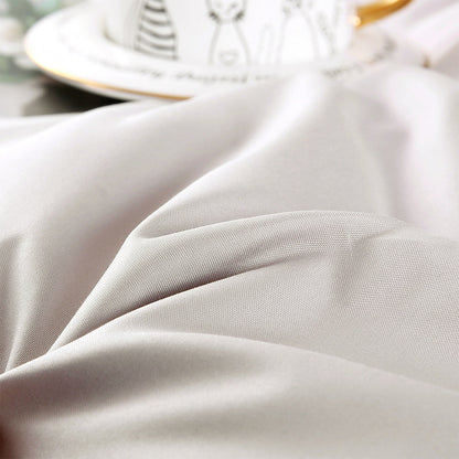 4 Pieces Set Summer Cool Feeling Bedding Set Air Conditioning Comfy Comforter Pillowcase Bed Sheet Light Grey
