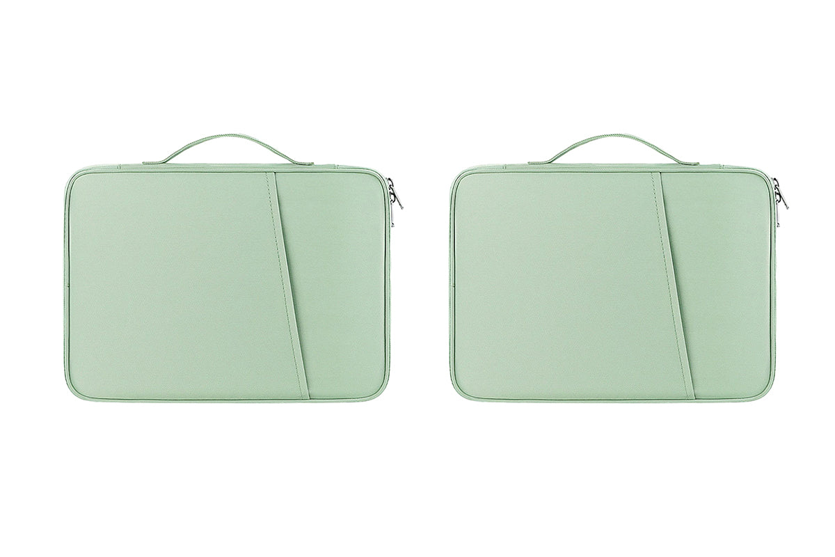 2Pcs Tablet Sleeve 10.8-13 inch Laptop Sleeve Protective Carrying Case Bag Travel Pouch-Green