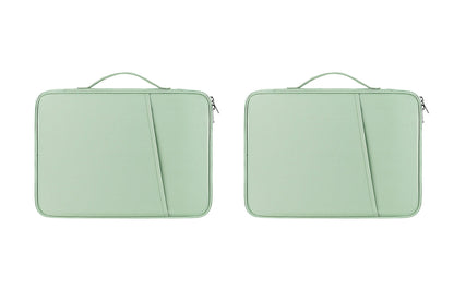 2Pcs Tablet Sleeve 10.8-13 inch Laptop Sleeve Protective Carrying Case Bag Travel Pouch-Green