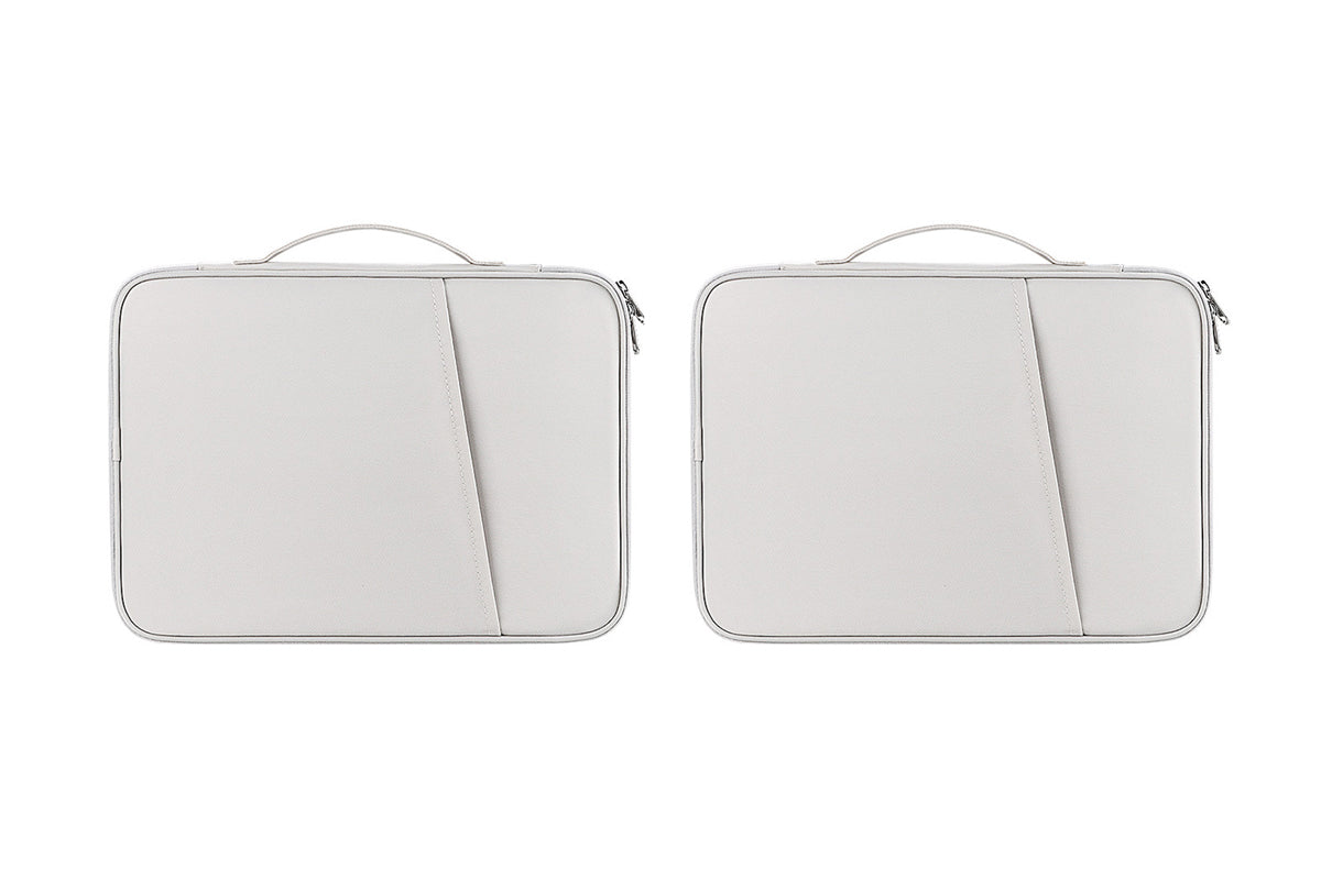 2Pcs Tablet Sleeve 10.8-13 inch Laptop Sleeve Protective Carrying Case Bag Travel Pouch-White
