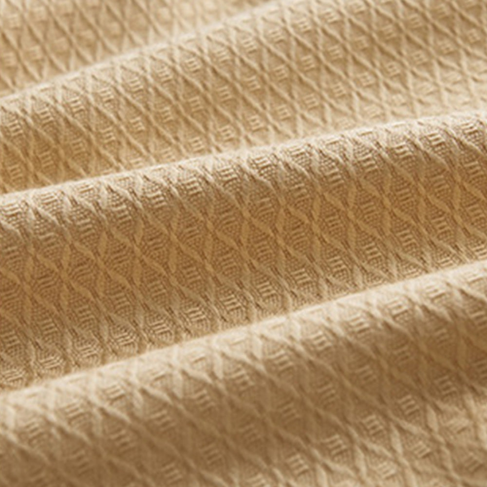 Breathable Summer Blanket Waffle Throw Blanket Air Conditioning Blanket Camel