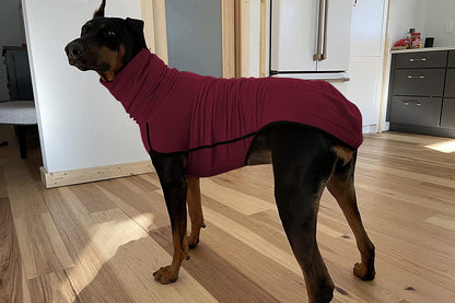 Dog Jumper Fleece Vest Sweater Stretch Sweatshirt - Wine Red