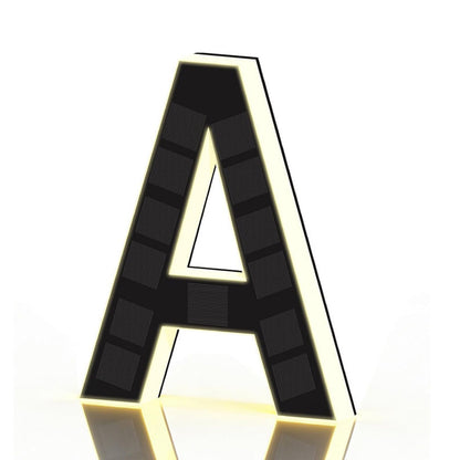 Solar Illuminated Address Sign with Light -A