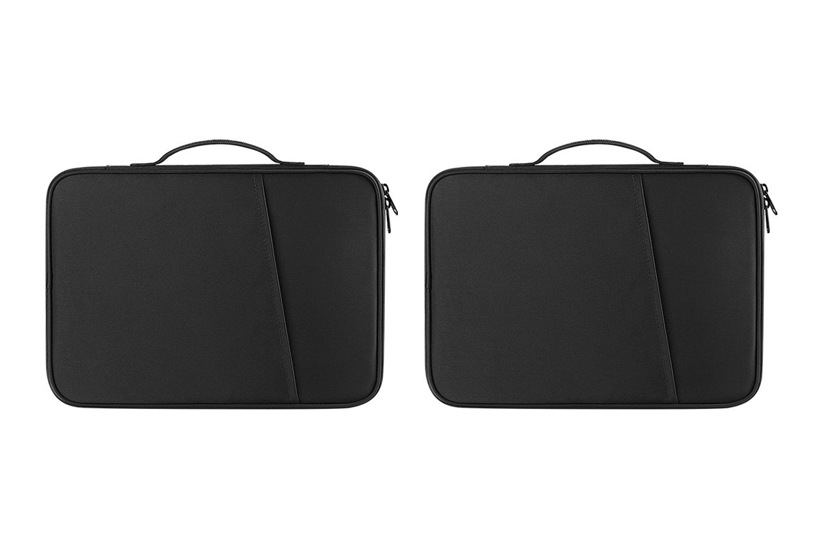 2Pcs Tablet Sleeve 10.8-13 inch Laptop Sleeve Protective Carrying Case Bag Travel Pouch-Black