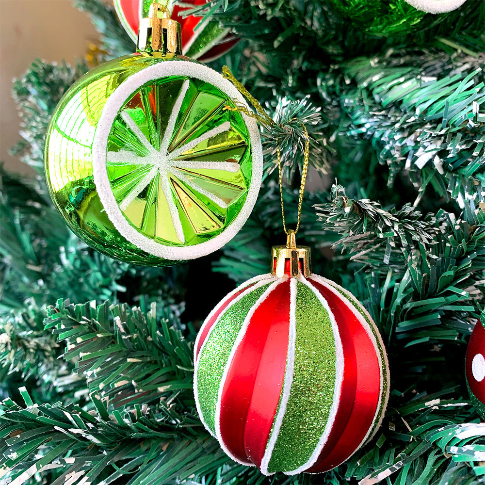 Christmas Ball Ornaments Christmas Tree Decoration Ball Box Gift Glittering Funny Party Decor Style 2