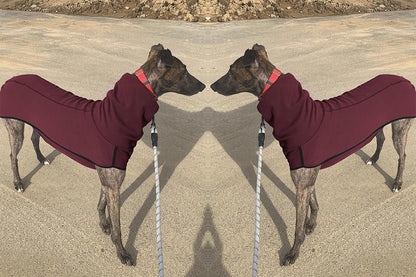 Dog Jumper Fleece Vest Sweater Stretch Sweatshirt - Wine Red