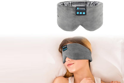 Bluetooth Sleep Mask with Headphones Music Eye Mask for Sleeping Travel Meditation -Grey