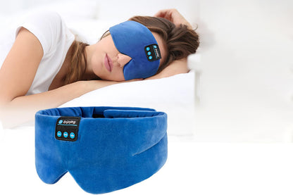 Bluetooth Sleep Mask with Headphones Music Eye Mask for Sleeping Travel Meditation -Blue