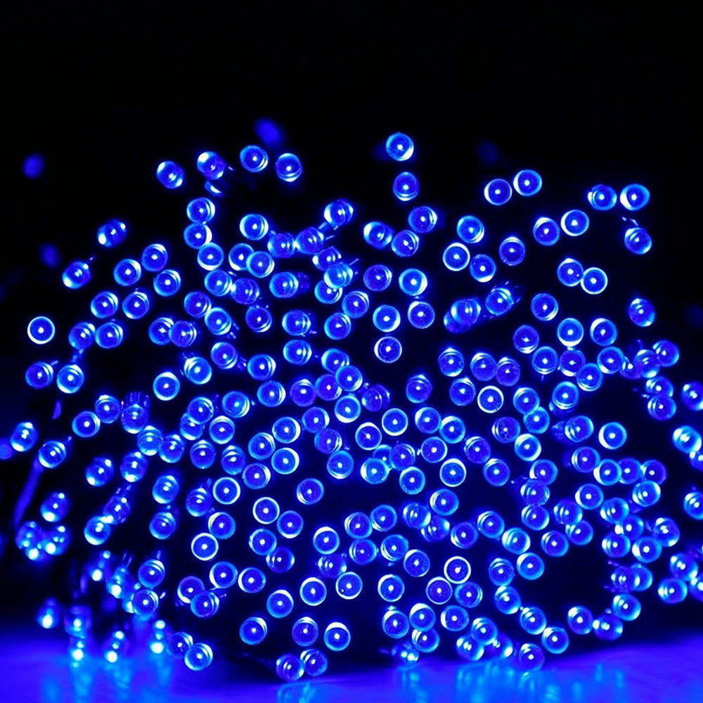 32 Meters Solar Powered LED String Lights Outdoor Decorative Fairy Lights Blue