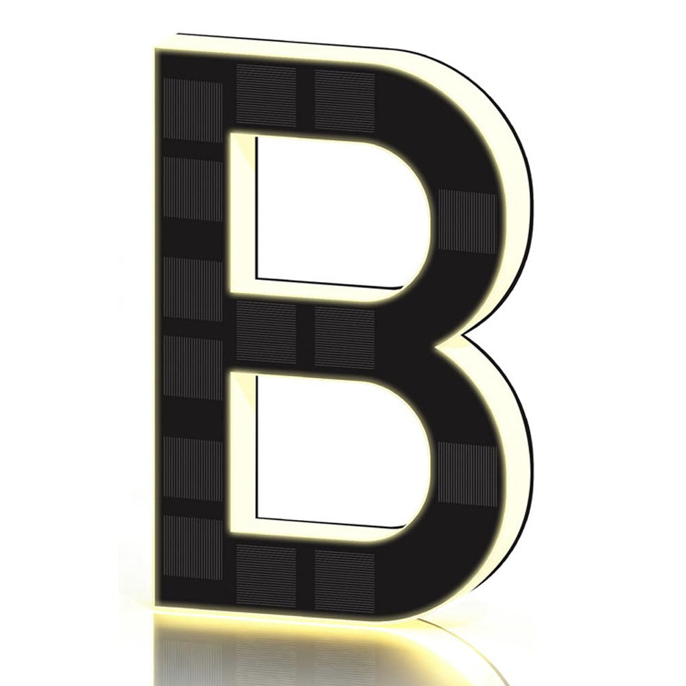 Solar Illuminated Address Sign with Light -B