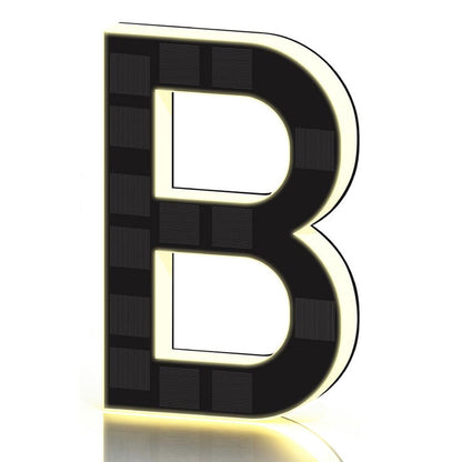 Solar Illuminated Address Sign with Light -B
