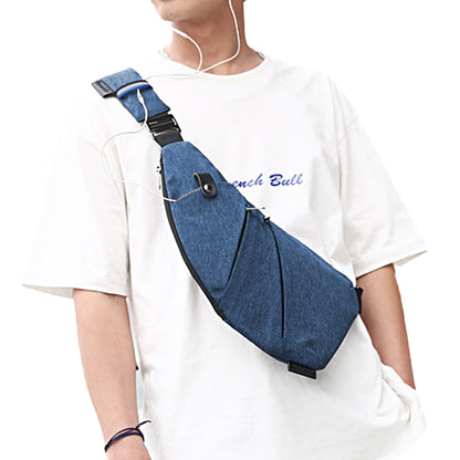 Multifunctional Anti-theft Sling Chest Pack Crossbody Bag Blue