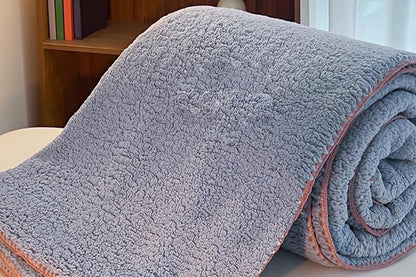 Sherpa Throw Blanket Winter Fuzzy Throws Fluffy Soft Cozy Fleece Plush Blanket-Blue