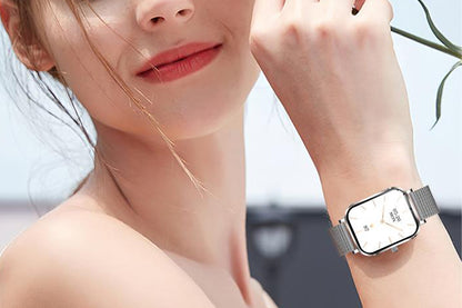 Smart Watch Bluetooth Call Make Calls Musics Fitness Tracker Heart Rate Sleep Monitor -Silver