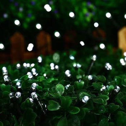 12 Meters Solar Powered LED String Lights Outdoor Decorative Fairy Lights White