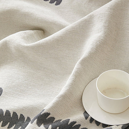 Reversible Sofa Couch Cover Boho Chenille Blanket Gray