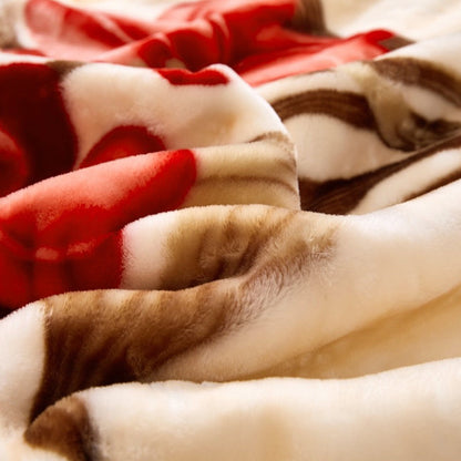 Soft Queen Size Blanket Double-Sided Winter Warm Quilt Throw Blanket Style 4