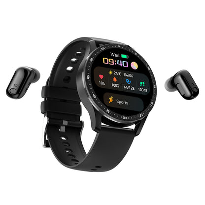 Smart Watch with Earbuds X7 Smart Watch Touch Screen Sports Fitness Tracker Heart Rate Monitor with TWS Bluetooth Earphones -Black