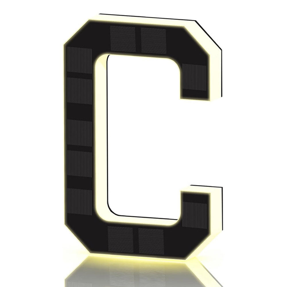 Solar Illuminated Address Sign with Light -C