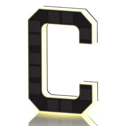 Solar Illuminated Address Sign with Light -C