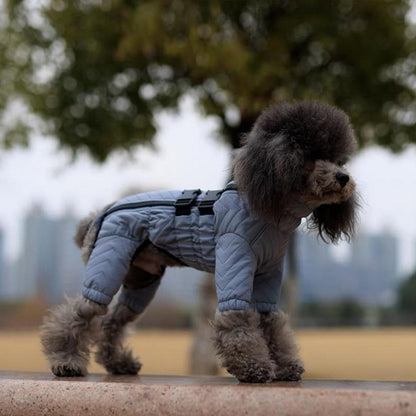 Warm Dog Vest Reflective Coat Windproof Winter Jacket for Pet Dogs Gray