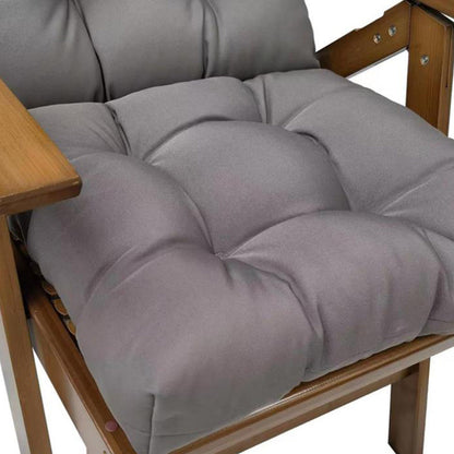 Patio Adirondack Chair Cushion High Back Rocking Chair Seat Pad with Ties Dark Grey