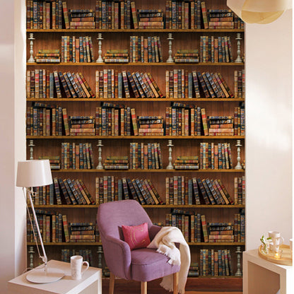 3D Vintage Bookshelf Pattern Wallpaper 3D Wall Murals