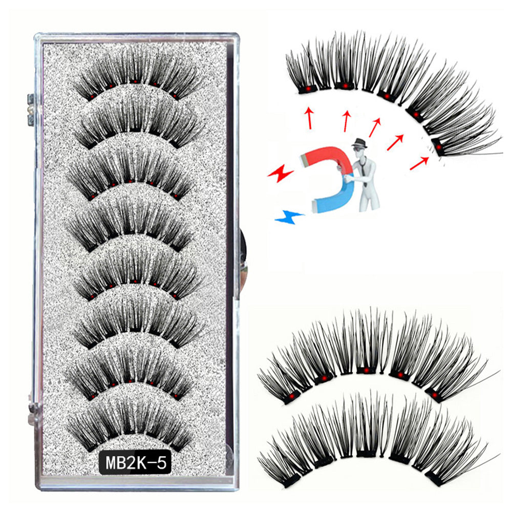 4 Pairs of False Eyelash Set Curler Clip Quantum Kit 3D Eye Lashes Tool Style 2