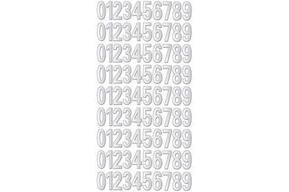 90Pcs Waterproof Reflective Number Stickers for Mailbox Bin Door Silver