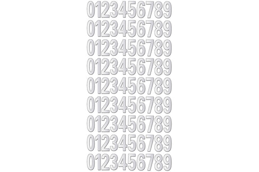 90Pcs Waterproof Reflective Number Stickers for Mailbox Bin Door Silver