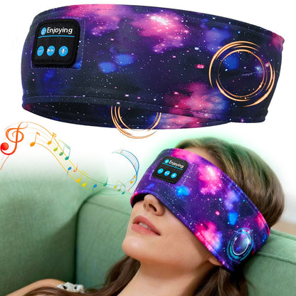 3 in 1 Bluetooth Headband and Eye Mask for Sleeping Meditation and Light Exercise-Purple