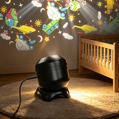 Christmas Projector Lights with 8 Pattern Festival Decoration Projector for Bedroom Living Room Car - Black