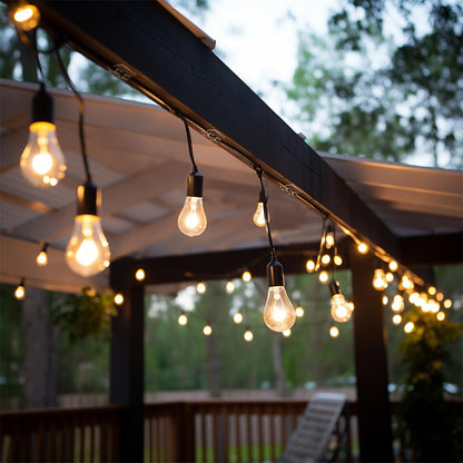 32 Pack Clear Adhesive Outdoor String Light Hooks for Patio Decoration