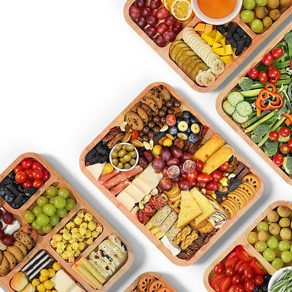 Charcuterie Board with Clear Lid Portable Travel Cheese and Cutting Board Set