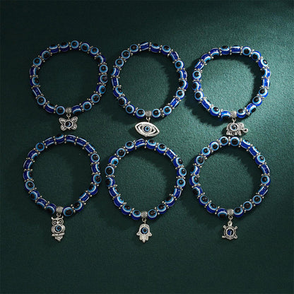 6Pcs Turkish Evil Eye Bracelet Greek Style Bangle Fashion Jewellery
