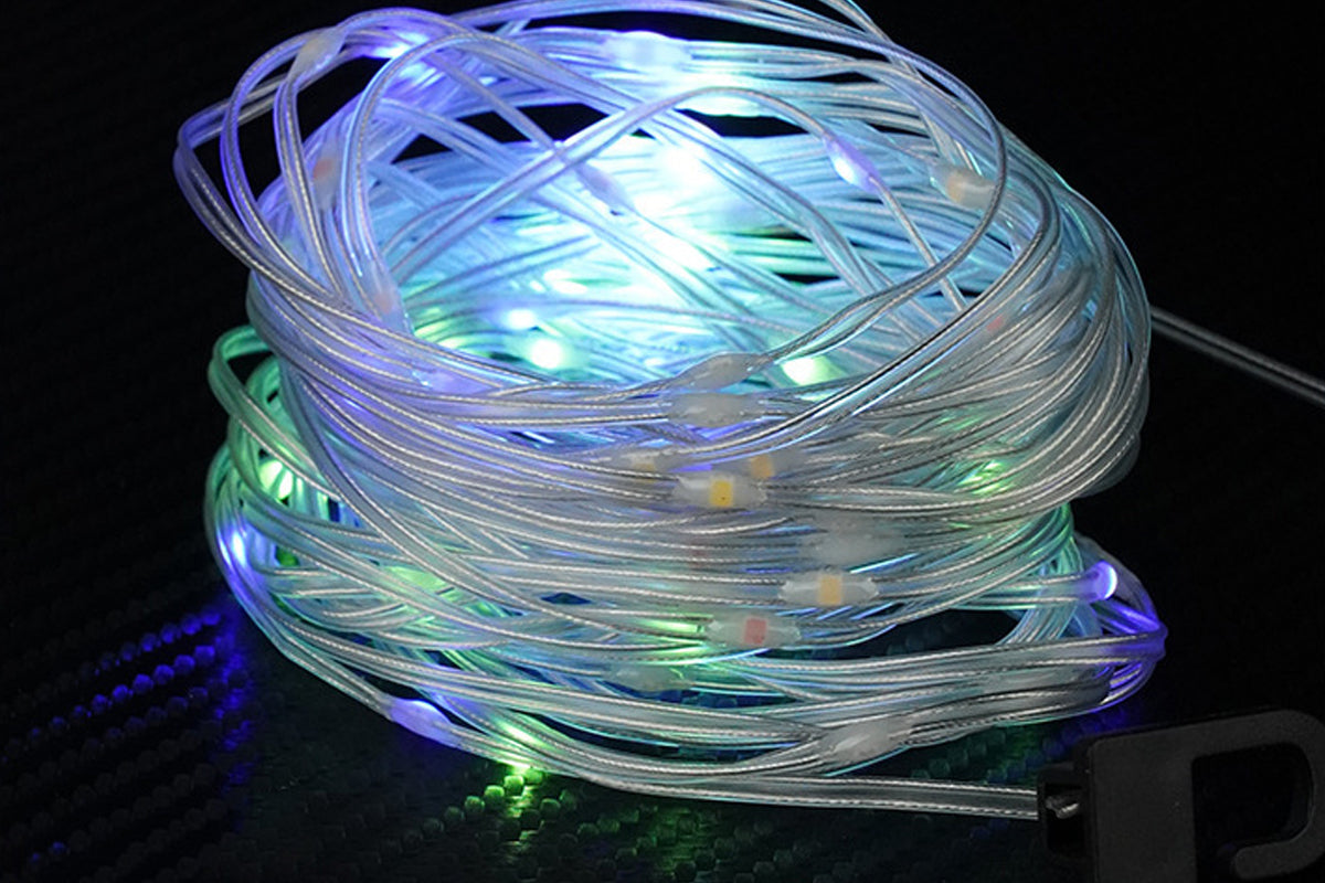 Motion Sensing Solar Wall Light with String Light