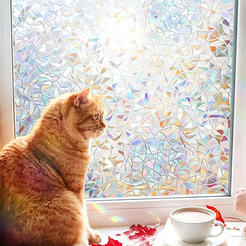 45x200cm  Static Cling Stained Glass Window Film UV Block Window Privacy Film