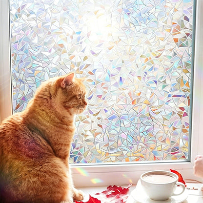 45x200cm  Static Cling Stained Glass Window Film UV Block Window Privacy Film