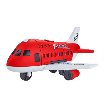 Kids Transformable Airplane Transport Playset Transformable Storage Plane Toy-Red