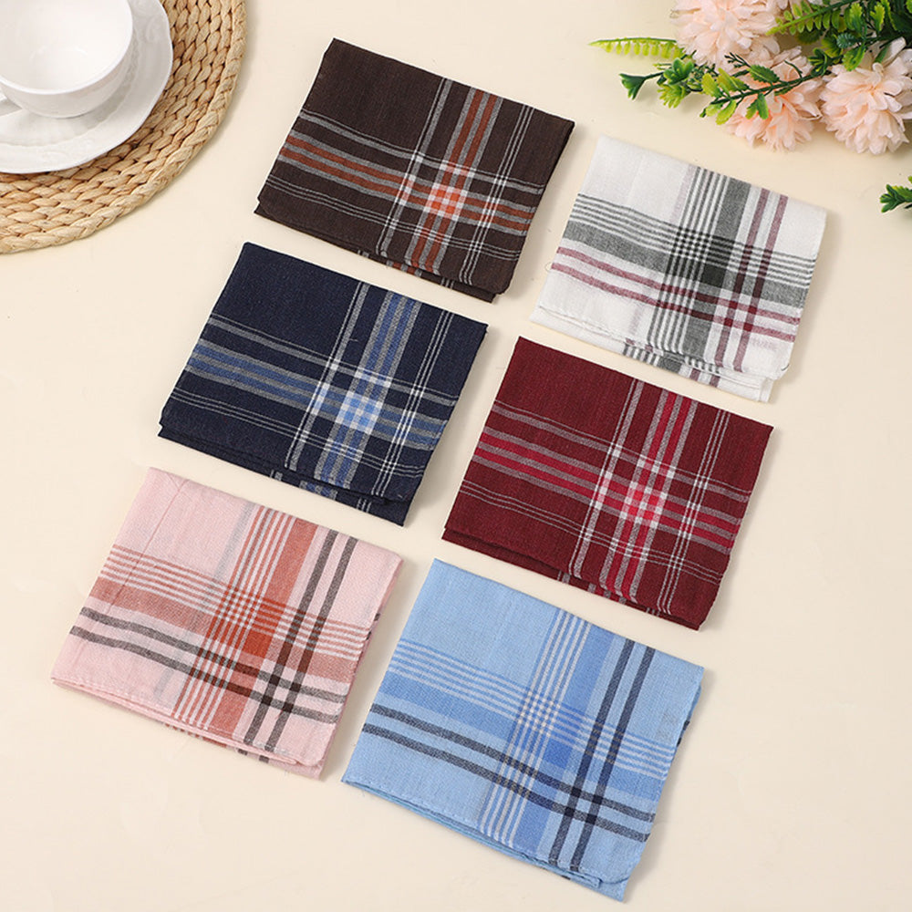 12Pcs Classic Hankies for Men Polyester Square Hanky Mens Pocket Square Handkerchiefs