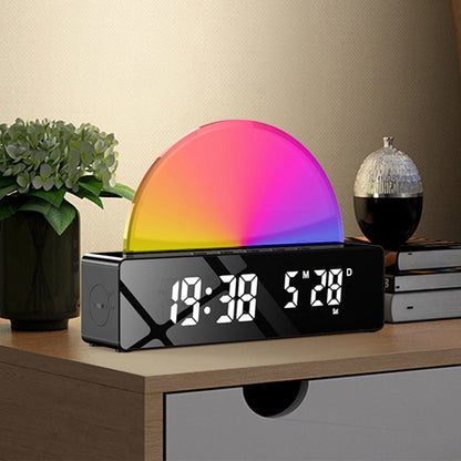 Sunrise Alarm Clock with LED Mood Light & Smart Wake-Up Function Black