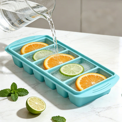 3 Pack Silicone Freezer Trays with Lids for Soup Sauce Meal Prep Storage-Blue