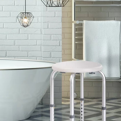 Adjustable Shower Stool Bench Round Bath Seat Chair for Elderly